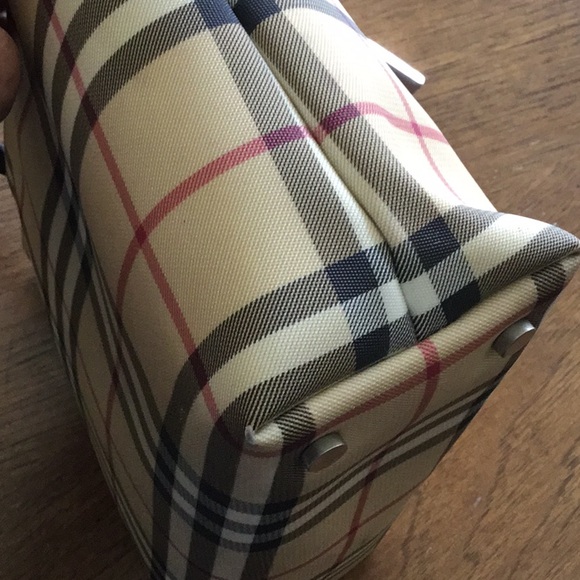 Burberry House Check Small Tote Coated canvas with Black leather detail - Picture 4 of 16